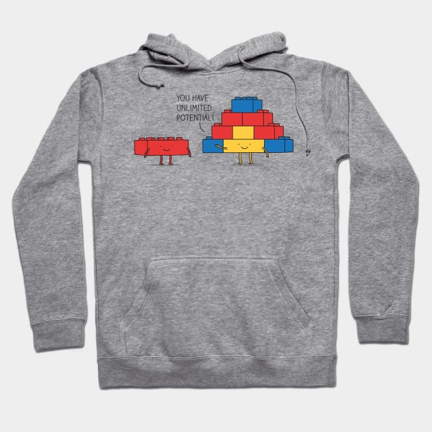 positive blocks Hoodie by milkyprint